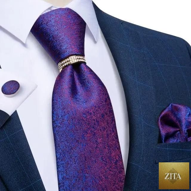 Stevvex luxury men's wedding silk floral tie and cufflink set, high-quality solid color fashion necktie for formal occasions