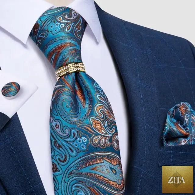 High-quality solid color floral silk tie for men by Stevvex, part of a luxury wedding tie set with matching cufflinks.