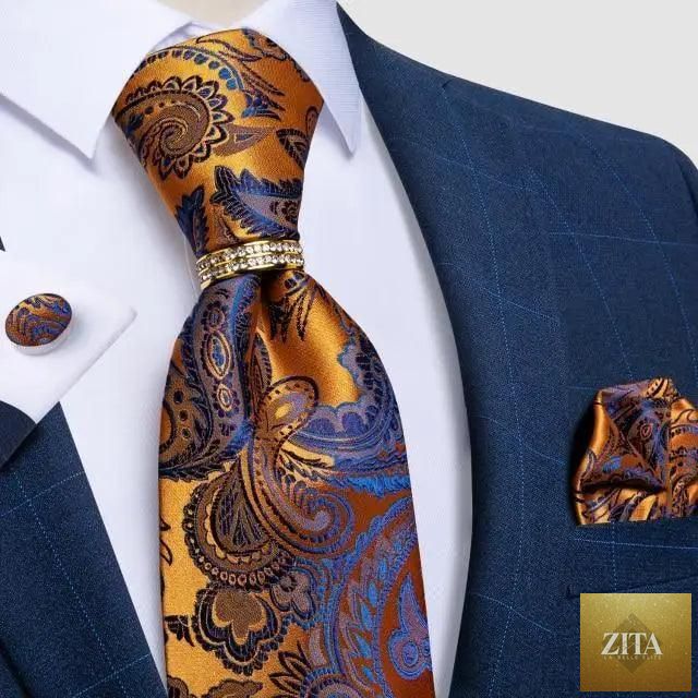 Stevvex luxury men's wedding silk floral tie and cufflink set featuring high-quality solid color design.
