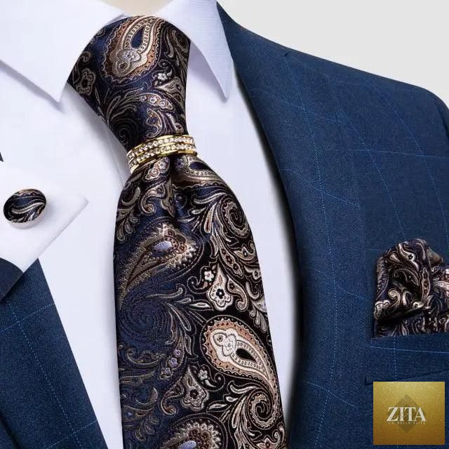 Luxury Stevvex men's wedding silk floral tie set with solid color necktie and cufflinks, perfect for formal occasions.