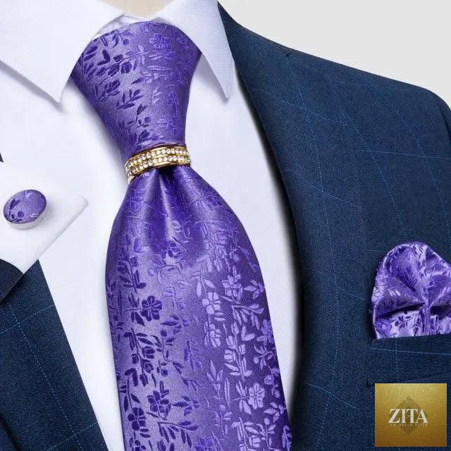 Luxury Stevvex men's wedding floral silk tie and cufflink set in solid color, high-quality fashion necktie for formal occasions