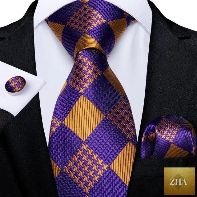 Stevvex luxury wedding floral silk necktie, matching hanky, and cufflinks set for men, classic elegant design for special occasions