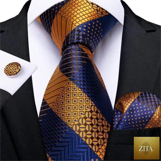 Luxury floral silk necktie, matching handkerchief, and cufflinks set for men by Stevvex, perfect for weddings and formal events.