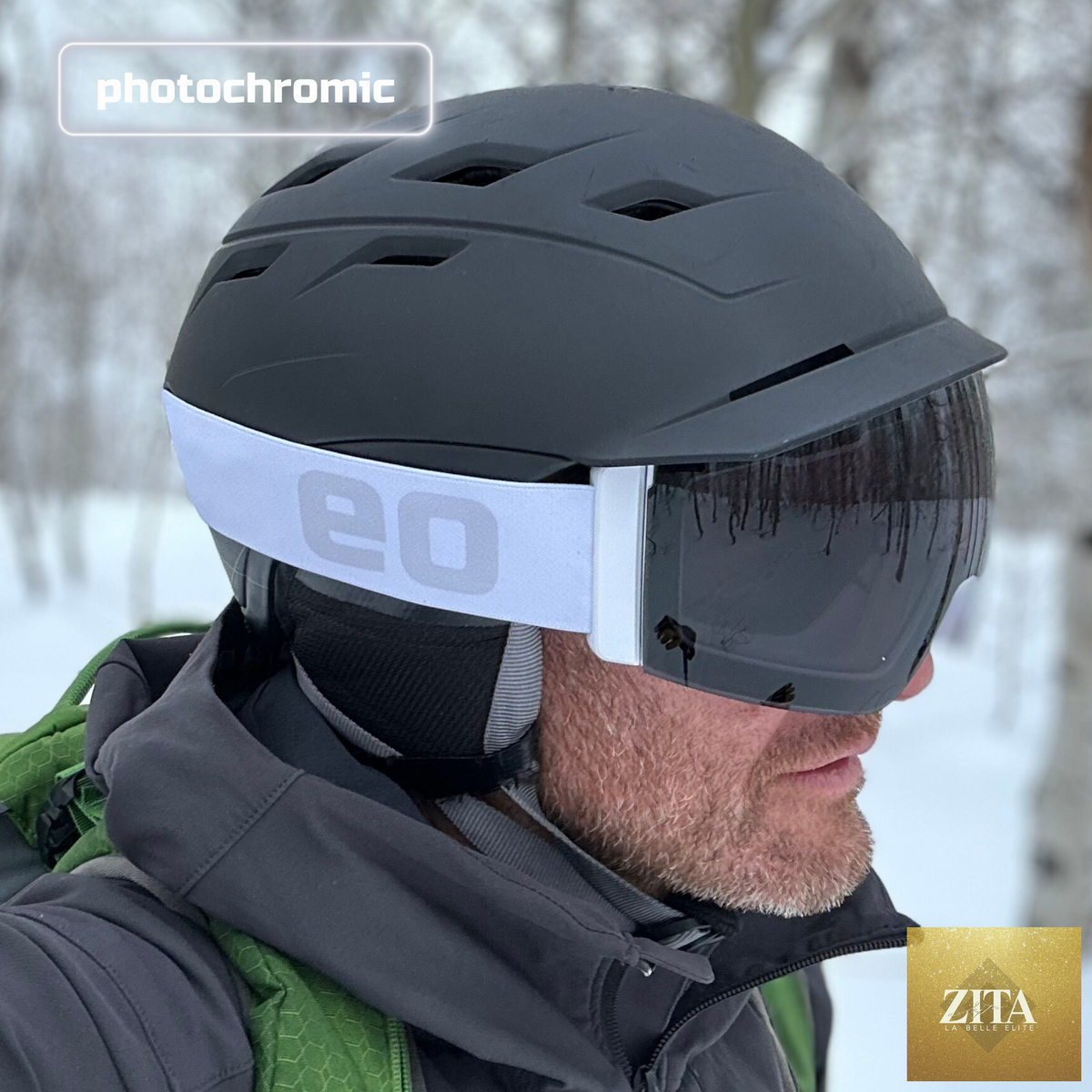 Eastern Outer MACH SCHNELL MAG photochromic ski and snowboard goggles with gray lenses, designed for versatile outdoor winter sports.