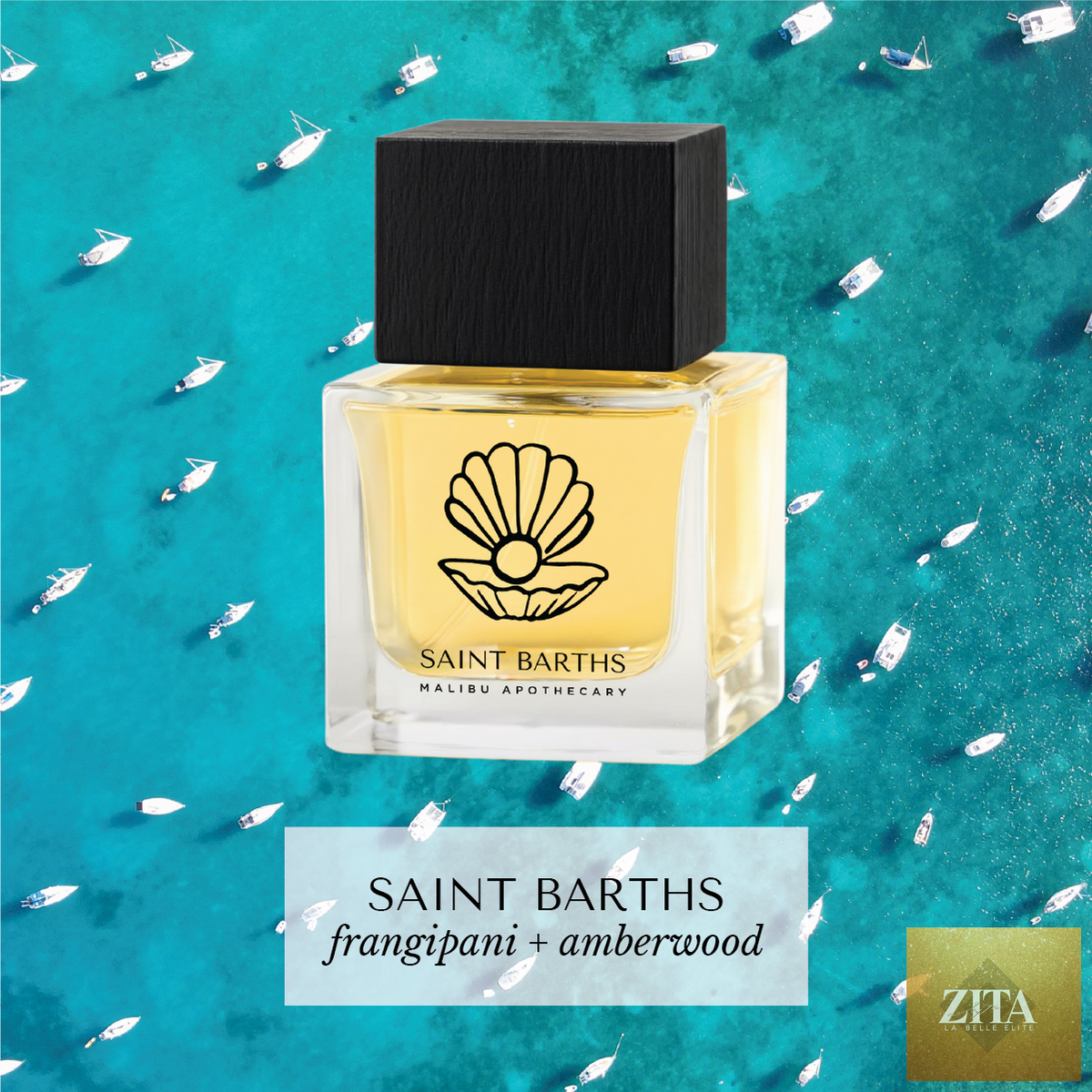 Malibu Apothecary 50mL Eau de Parfum roller parfum with a scent card, featuring a sleek bottle and elegant design.