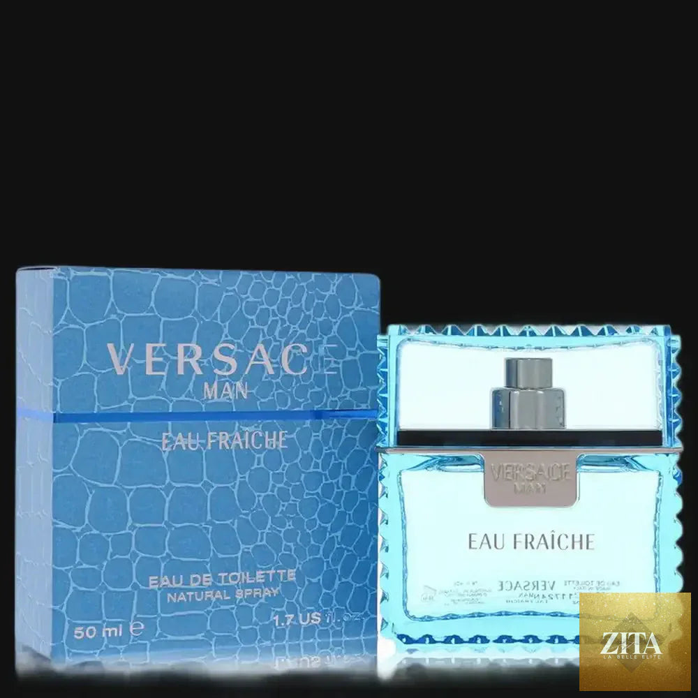 Zita La Belle Elite Man Eau Fraiche by Versace cologne for men in 1.7 oz bottle, featuring sleek packaging and cologne spray.