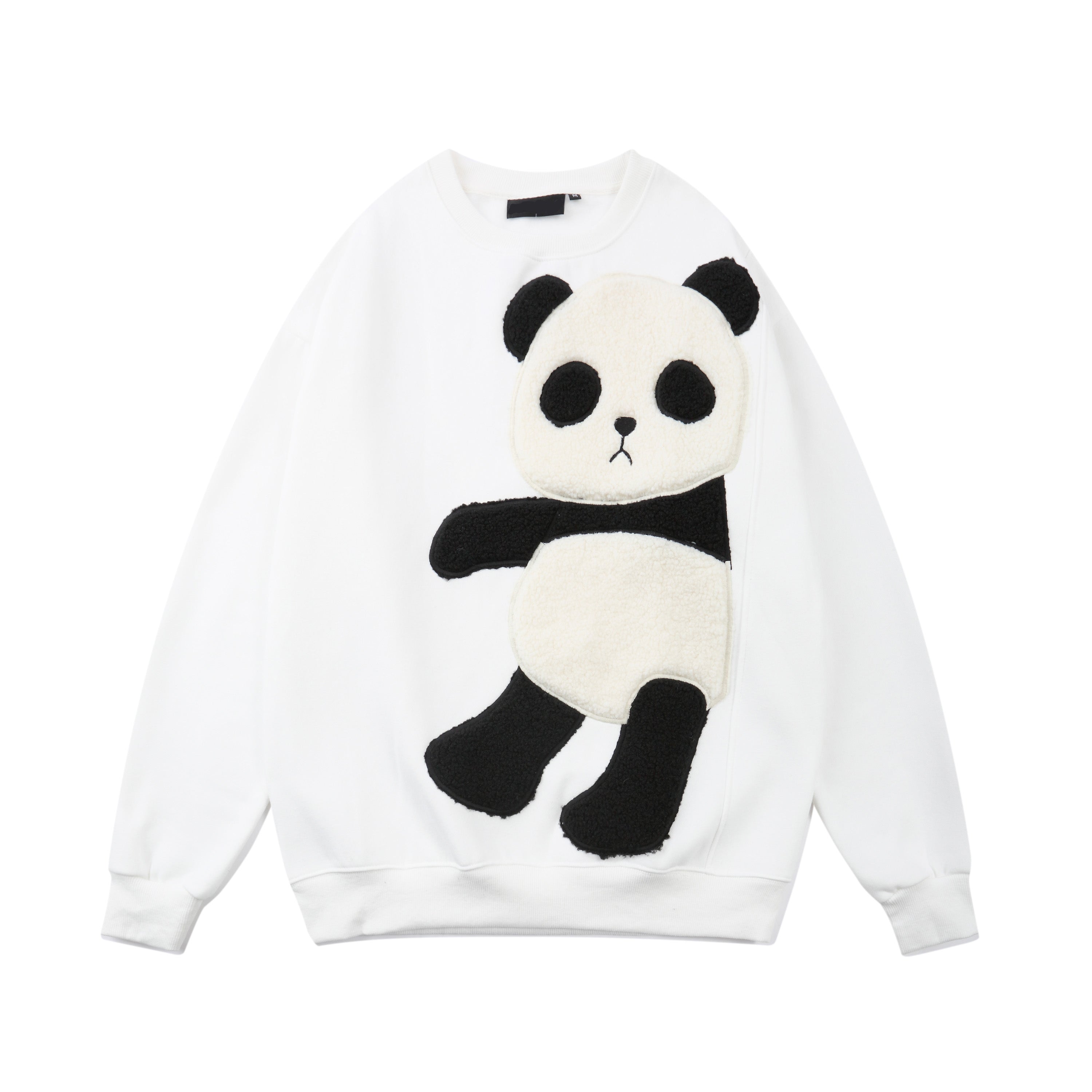 Niepce Furry Panda Crewneck sweater featuring a soft, plush panda design on a cozy knit fabric.