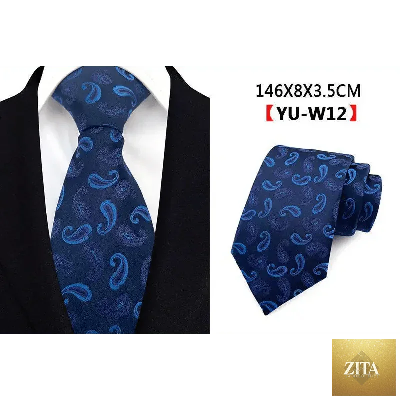 Elegant men's silk business necktie with a stylish design, suitable for office, formal events, and weddings by Stevvex.