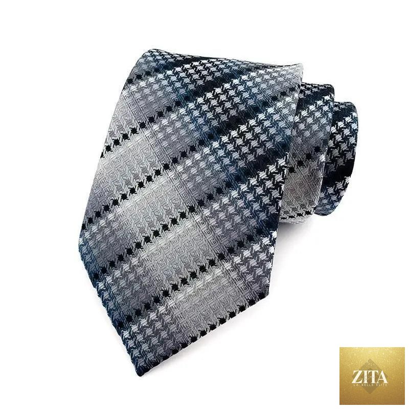 Elegant men's silk necktie with a stylish design, perfect for business, office, or wedding formal attire by Stevvex.