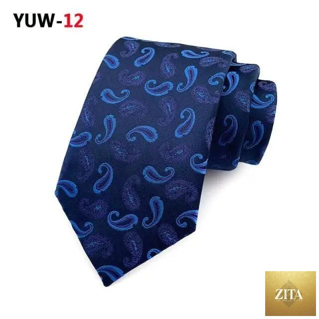 Elegant men's silk necktie with a sophisticated design, ideal for business, weddings, and formal office wear by Stevvex.