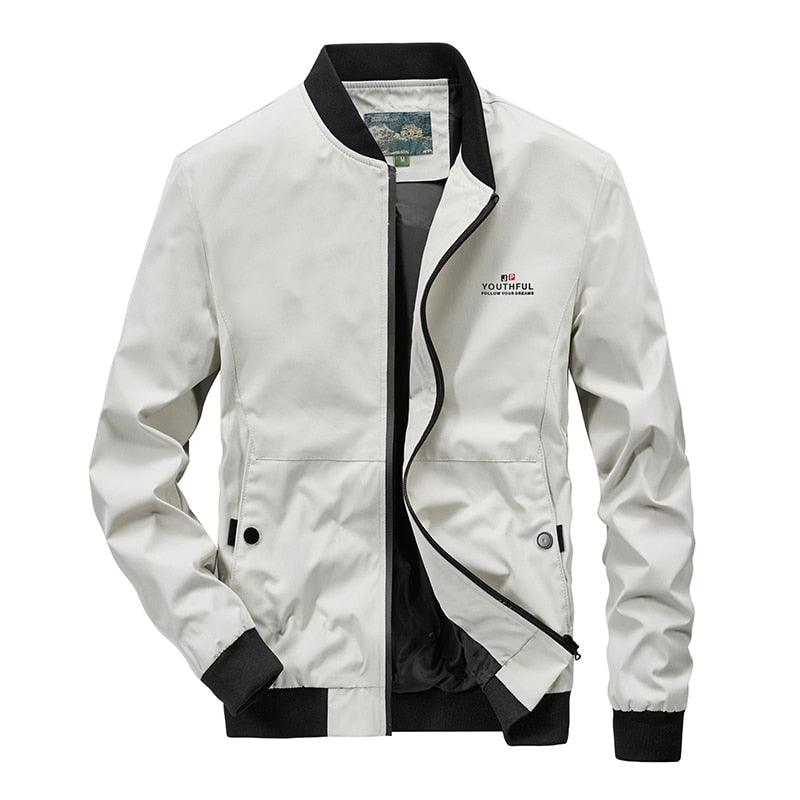 Men's lightweight blue windbreaker jacket by Stevvex, casual outdoor coat with waterproof fabric and slim fit for spring and autumn.