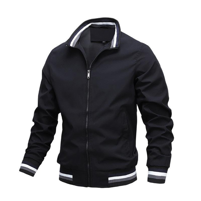 Men's lightweight blue windbreaker jacket by Stevvex, casual slim fit outdoor waterproof windbreaker for spring and autumn.