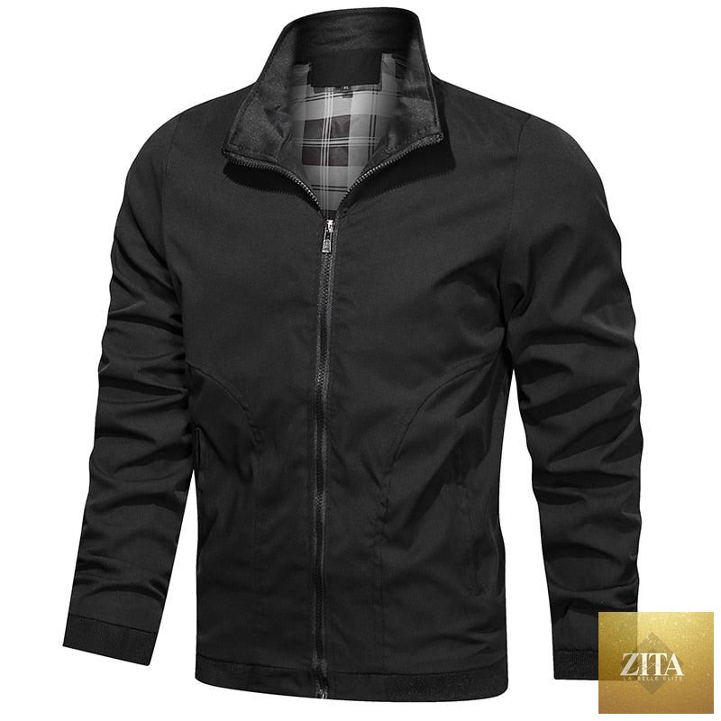 Men's lightweight Stevvex blue casual windbreaker jacket with slim fit, waterproof fabric, suitable for spring and autumn outdoor wear.