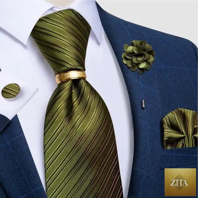 Men's luxury red silk necktie with matching cufflinks set, elegant design for wedding or business occasions by Stevvex.