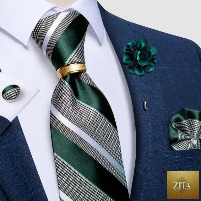 Luxury red silk necktie and matching cufflinks set by Stevvex for men, ideal for wedding, business, or formal occasions.