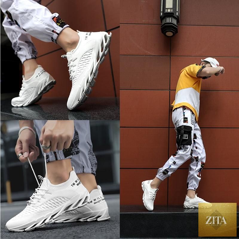 Men's Stevvex running sneakers with lightweight, breathable design, non-slip sole, ideal for outdoor walking and athletic sports.