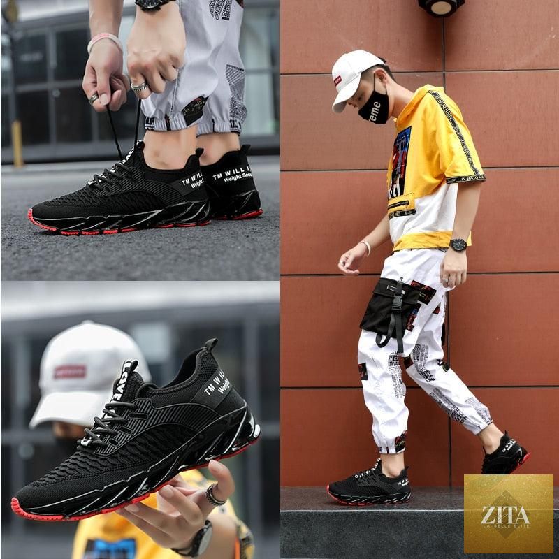 Men's lightweight Stevvex running sneakers with breathable mesh, non-slip sole, designed for comfort and outdoor athletic activities.