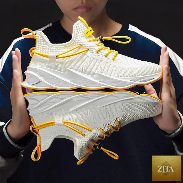 Men's lightweight Stevvex running sneakers with breathable mesh, non-slip sole, designed for outdoor sports and walking comfort.