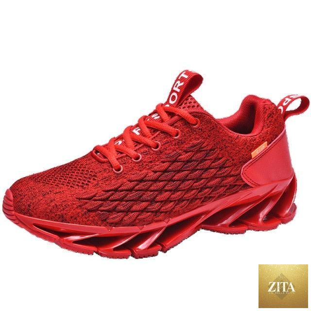 Men's Stevvex running sneakers with lightweight, breathable, non-slip sole, designed for comfort and outdoor athletic activity.