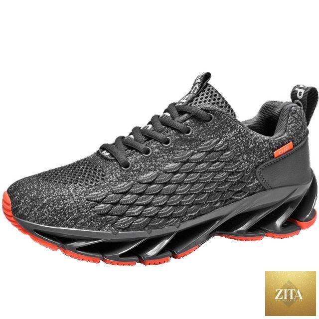 Men's Stevvex running sneakers with breathable mesh, lightweight design, non-slip sole, suitable for walking and athletic outdoor activities.