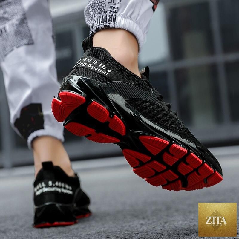 Men's lightweight Stevvex running sneakers with breathable, non-slip soles, designed for comfort and outdoor athletic activities.
