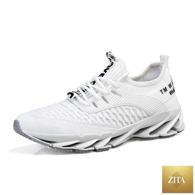 Men's lightweight Stevvex running sneakers with breathable mesh, non-slip soles, and sporty design for outdoor walking and running.