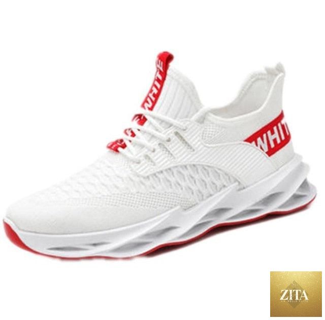 Men's Stevvex running sneakers with breathable mesh, lightweight design, non-slip sole, ideal for walking and outdoor sports.
