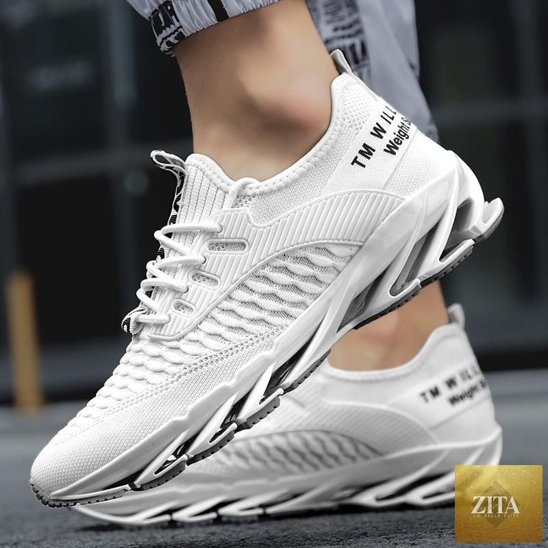 Men's Stevvex running sneakers with breathable mesh, lightweight design, non-slip soles, ideal for walking and outdoor sports.