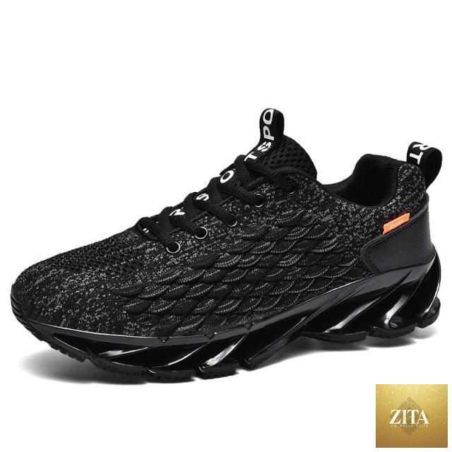 Men's Stevvex running sneakers with breathable mesh, lightweight design, non-slip sole, ideal for walking and outdoor sports.