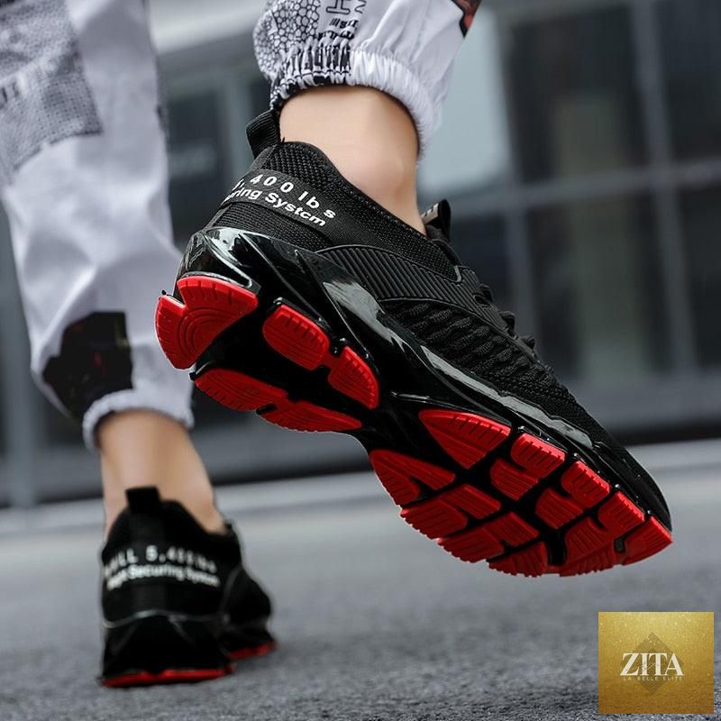 Stevvex men's running sneakers, lightweight breathable athletic shoes with non-slip soles for walking and outdoor sports.