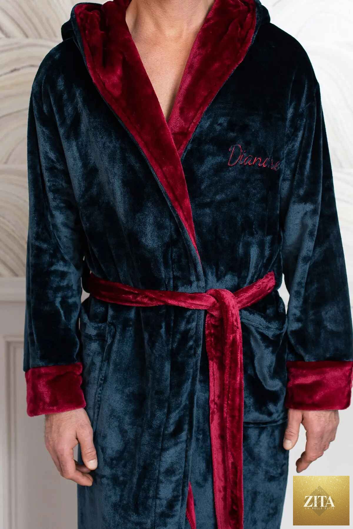 Men’s plush hooded robe by Lotus Linen featuring ultra-soft fabric, perfect for cozy comfort and everyday relaxation.