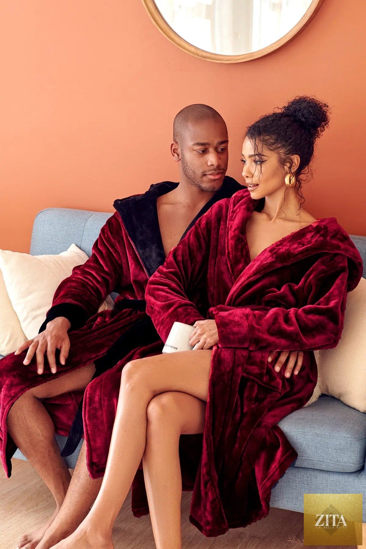 Men’s plush hooded robe by Lotus Linen, featuring ultra-soft fabric and cozy design for comfortable everyday wear.