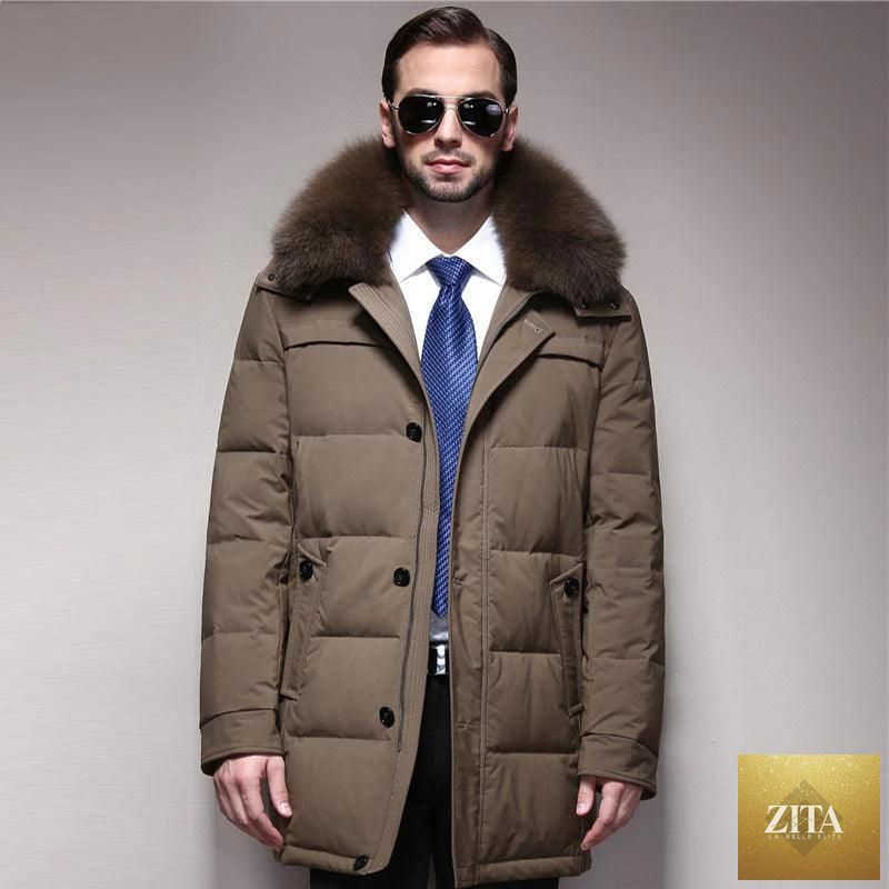 Mandotos ThermalGuard men's down jacket, lightweight and ultra-warm, designed for all-day outdoor adventures.