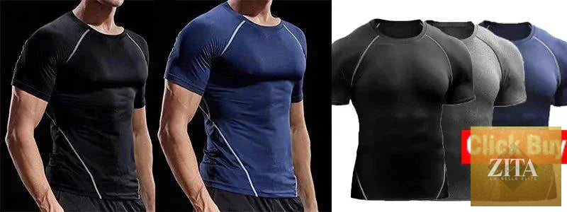 Men's black quick-drying running shorts by MANDOTOS with double-layer design, ideal for fitness, workout, and bodybuilding training.