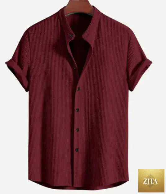 Men's MANDOTOS Summer Breeze short sleeve shirt with lightweight fabric and casual fit, perfect for warm weather.