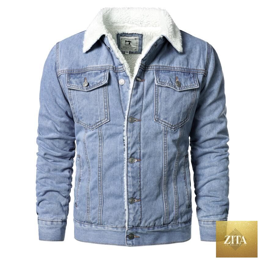Modern men's light blue luxury slim casual coat by Stevvex, showing the warm, thick cotton winter jacket with a stylish fit.