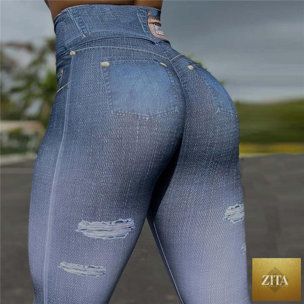 Stevvex women's ripped slim jeans with stretch fit, casual and fitness-ready, featuring ripped design and comfortable contouring.