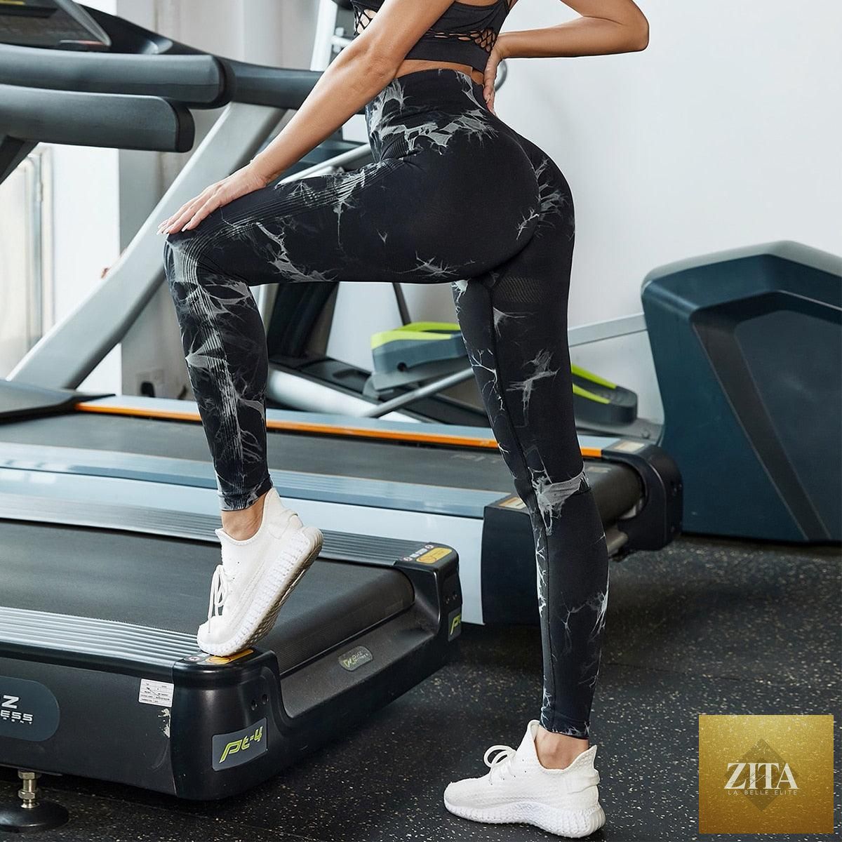 Stevvex women's high-waist fitness leggings, seamless breathable athletic pants for yoga, gym, and workout sessions.