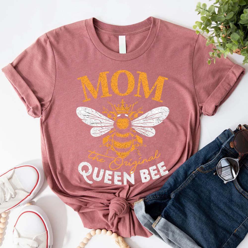 Mom, The Original Queen Bee Shirt โ Stylish & Fun Mother's Day Tee