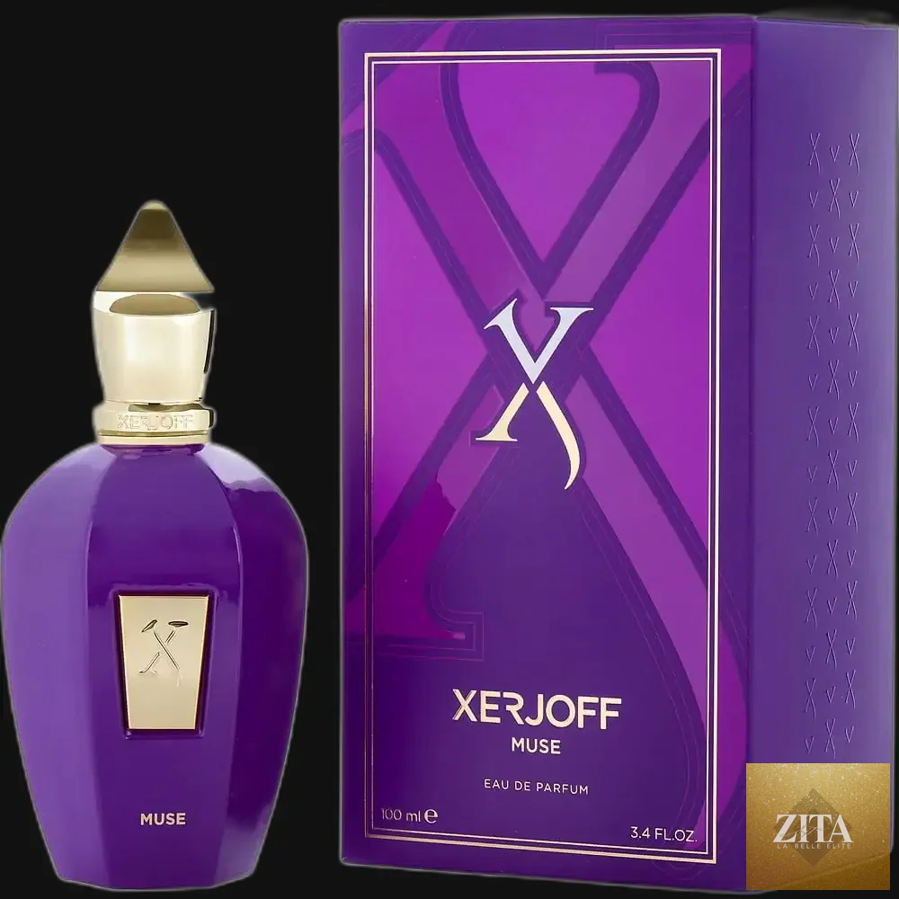 Muse by Xerjoff unisex cologne spray, 3.4 oz Eau de Parfum bottle with elegant packaging and a sleek design.
