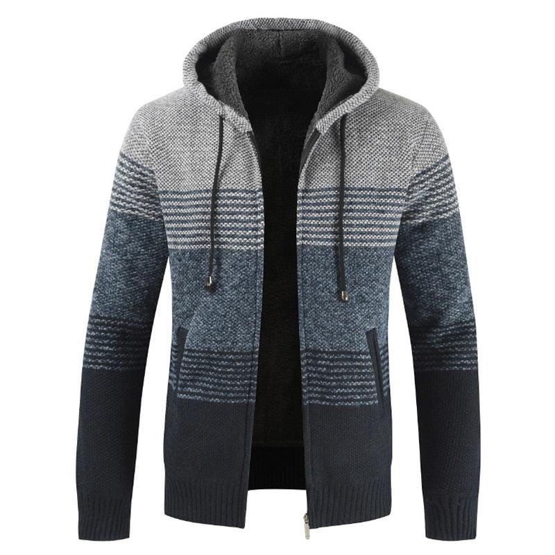 Stevvex men's autumn winter fleece jacket, slim fit, lightweight hooded casual sweater in solid color, warm and soft for winter.