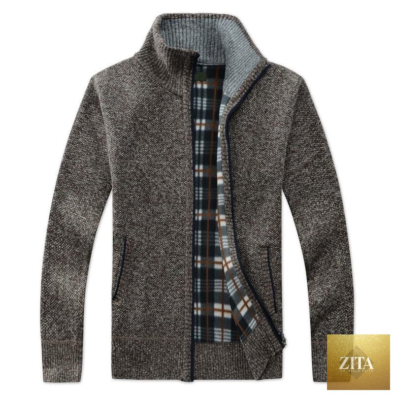 Stevvex men's winter jacket featuring a slim-fit fleece design, hooded, lightweight, casual, warm, soft, solid-colored, suitable for business casual.