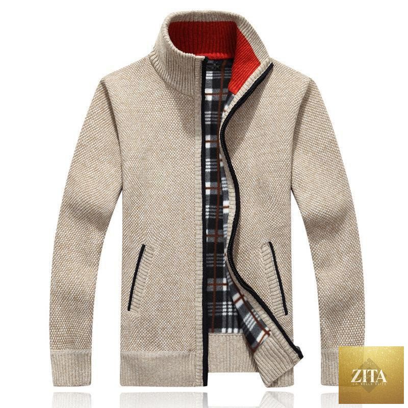 Stevvex men's winter jacket in warm fleece, casual slim fit design, lightweight hooded solid jacket for autumn and winter.