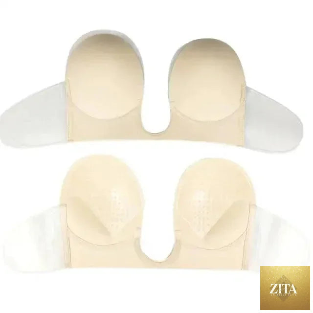 Stevvex New Elegance invisible push-up strapless bra with self-adhesive silicone, breathable deep U design for wedding and party wear