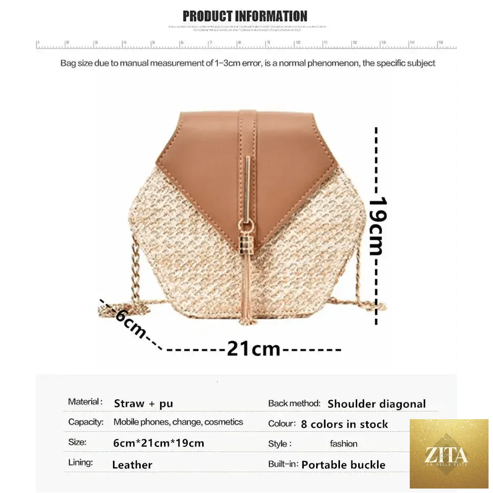 Elegant genuine leather handbag by Stevvex featuring a multistyle straw and leather design, perfect for women and girls in summer fashion.