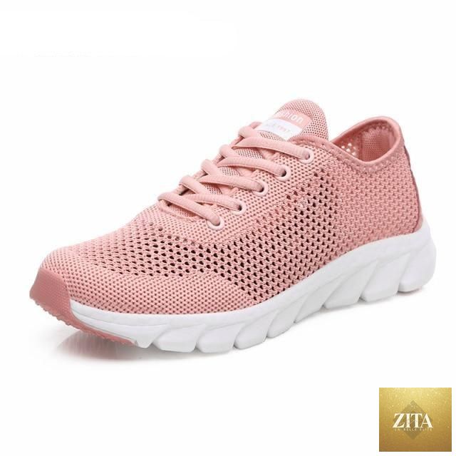 Stevvex women's mesh breathable flat sneakers with non-slip soles, lightweight design, ideal for running and walking activities.