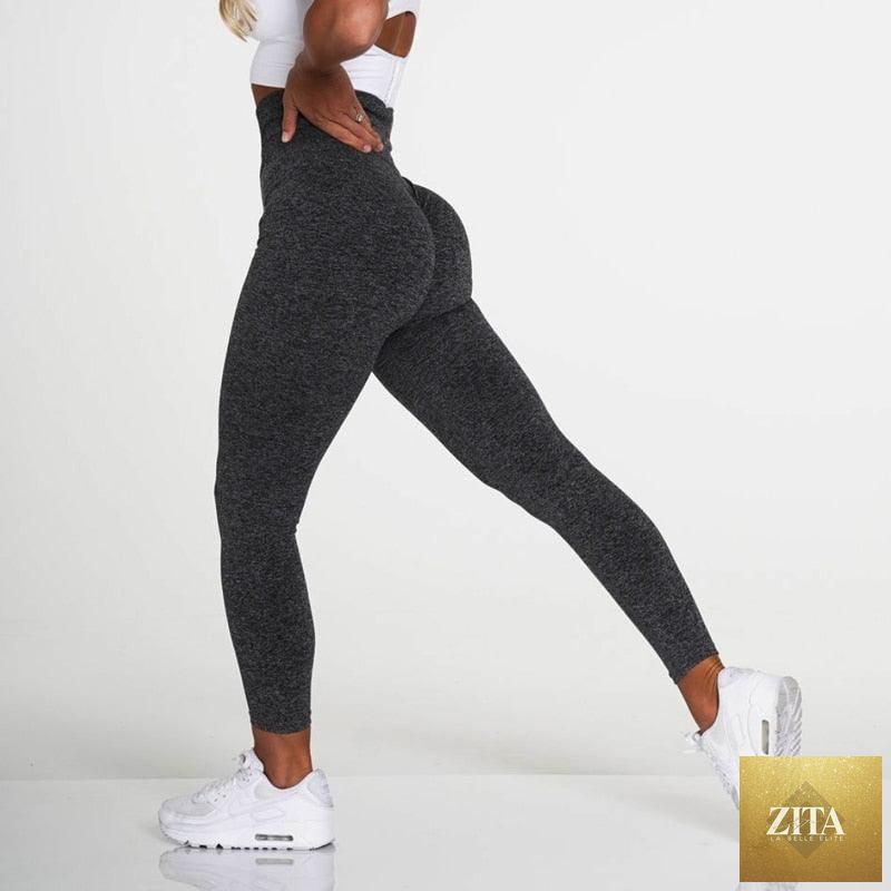 Pink seamless workout leggings for women by Stevvex, high waist, gym and yoga pants, designed for fitness and active wear.