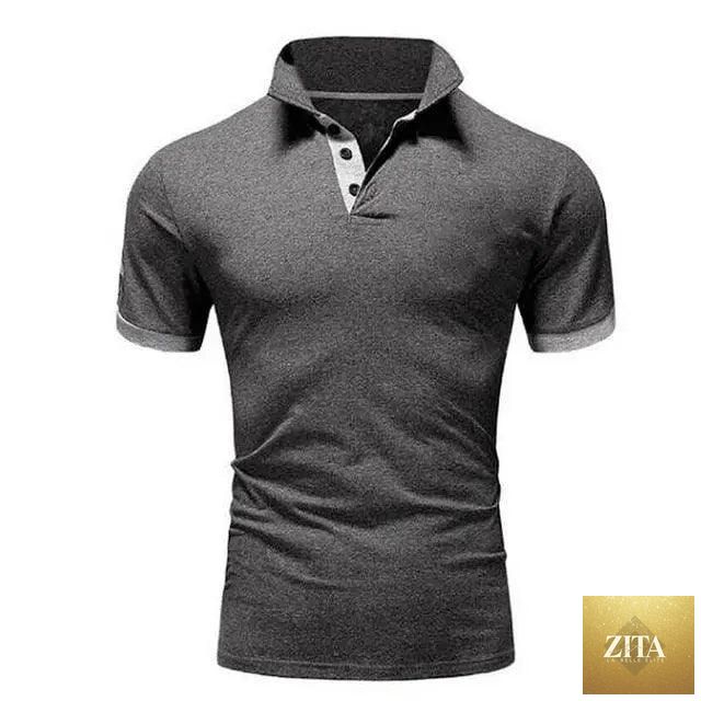 Stevvex men's summer polo shirt with short sleeves, casual lapel design, lightweight fabric, ideal for business or casual wear