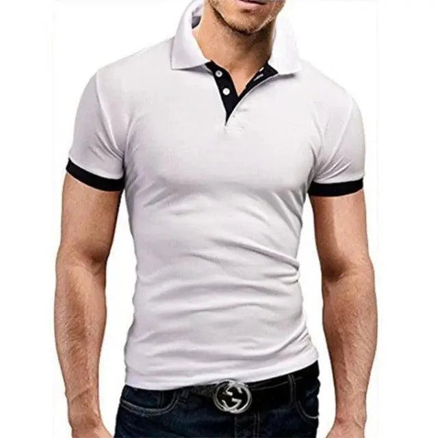 Men's Stevvex polo shirt with short sleeves, casual and business style, in a cool summer design with a classic collar.
