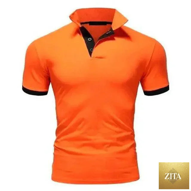 Stevvex men's short sleeve polo shirt, summer casual business tee with lapel and breathable fabric, casual men's T-shirt.